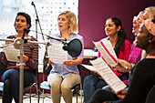 Women's choir singing