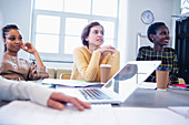 Businesswomen listening