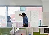 Business people brainstorming in office