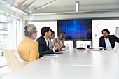 Business people talking in conference room meeting