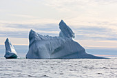 Melting iceberg on Atlantic Ocean Greenland