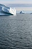Icebergs above Atlantic Ocean Greenland
