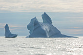Majestic iceberg formations on Atlantic Ocean Greenland