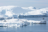 Polar glacial ice Disko Bay West Greenland