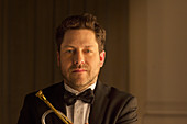Portrait of confident trumpeter