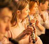 Flutists performing