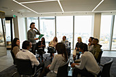 Business people meeting in circle