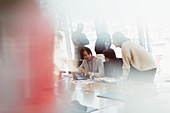 Business people talking in conference room meeting