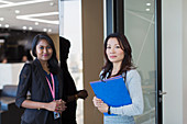 Portrait confident businesswomen in office