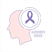 Alzheimer's disease, conceptual illustration