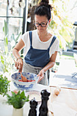 Woman cooking