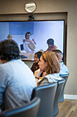 Business people video conferencing meeting