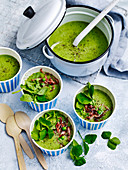 Cheat's pea and ham soup