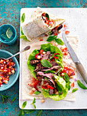 Moroccan Lamb and Chickpea Wraps