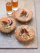 Spanish almond cake with figs