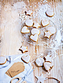 Lebkuchenplätzchen mit Zuckerglasur