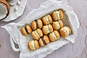 Healthy low carb biscuits made from coconut and almond flour