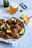 Sumac roasted chicken wings with lime