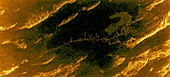 Aphrodite Terra lava flows, Venus, radar image