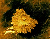 Aurelia crater, Venus, radar image