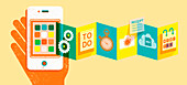 Mobile apps, illustration