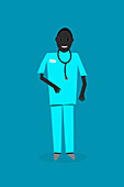 Cheerful doctor, illustration