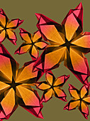 Origami flowers, illustration