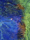 California wildfires, September 2020, Infrared image
