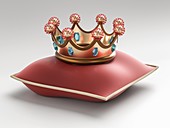 Coronavirus crown, conceptual illustration