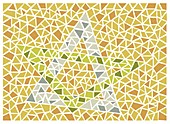 Colour blindness test chart, illustration