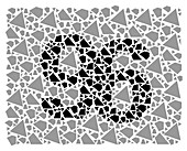 Colour blindness test chart, illustration