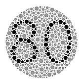 Colour blindness test chart, illustration