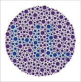 Colour blindness test chart, illustration