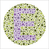 Colour blindness test chart, illustration