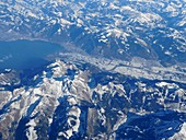 Swiss Alps, aerial photograph