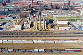 Ford River Rouge Complex and rail yard, Michigan, USA