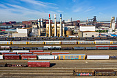 Ford River Rouge Complex and rail yard, Michigan, USA