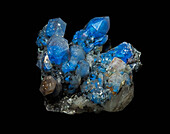 Quartz Crystals with Papagoite