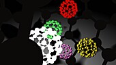 Group of C60 Molecules with Emission