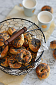 Tiny bagels with poppy seeds