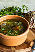 Vegetable and beef broth