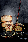 Hazelnut cake with brittle