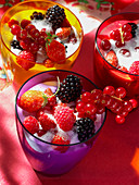 Milkshakes with fresh berries