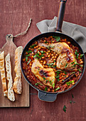 Turkish chicken with chickpeas and dried apricots