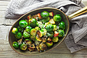 Brussels sprouts with apple, sage and parmesan