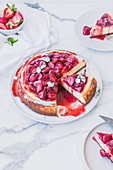 Roasted Strawberry Cheesecake