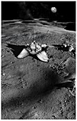 Luna 9 lander on the Moon