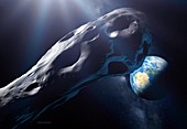 Interstellar comet 'Oumuamua, illustration