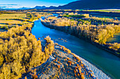 Aragon river, Spain, aerial view