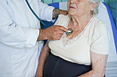 Woman in consultation with a GP